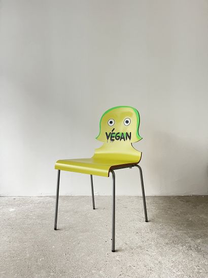 végan - chaise d'occasion customisée par...