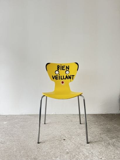bienveillant - chaise d'occasion customisée...