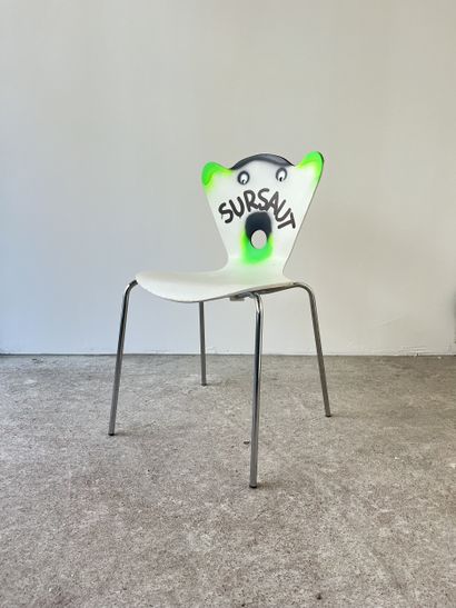 sursaut - second-hand chair customized by...