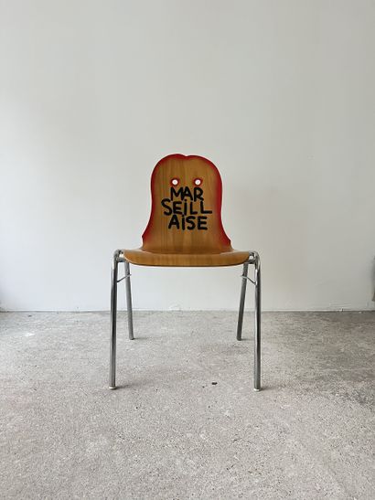 Marseillaise - second-hand chair customized...