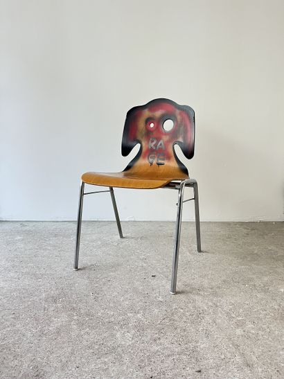 rage - second-hand chair customized by cutting...