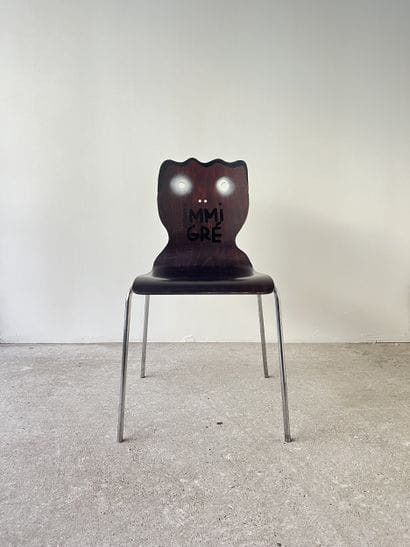 immigré - second-hand chair customized by...