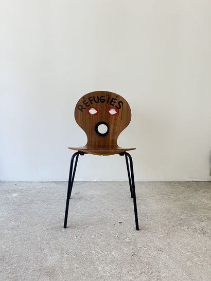 refugees - second-hand chair customized by...