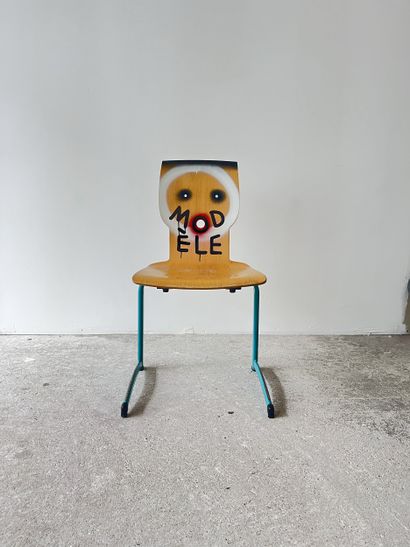 model - second-hand chair customized by cutting...