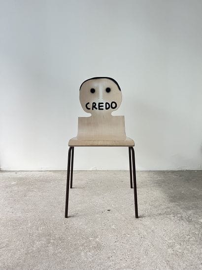 credo - second-hand chair customized by cutting...