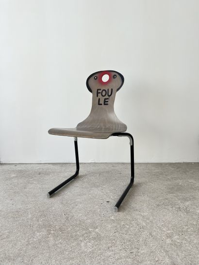 crowd - second-hand chair customized by cutting...