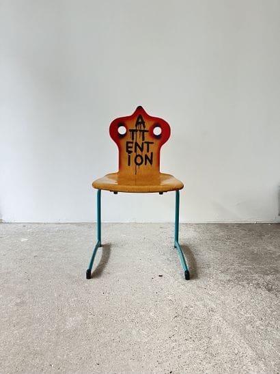 attention - second-hand chair customized...