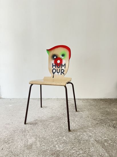 humor - second-hand chair customized by cutting...