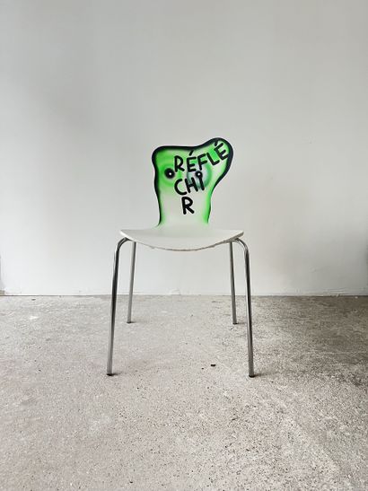 réfléchir - second-hand chair customized...