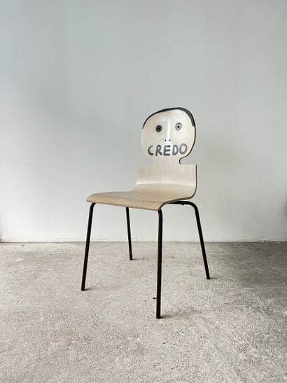 credo - second-hand chair customized by cutting...