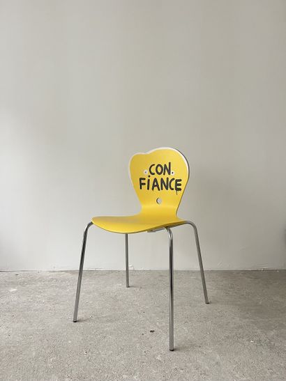 trust - second-hand chair customized by cutting...