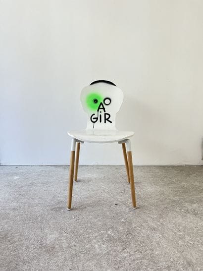 act - second-hand chair customized by cutting...