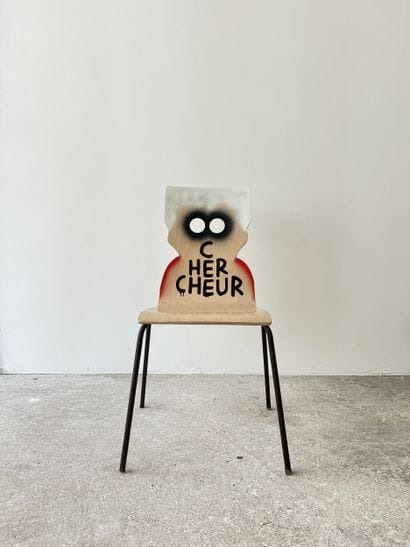 chercheur - chaise d'occasion customisée...