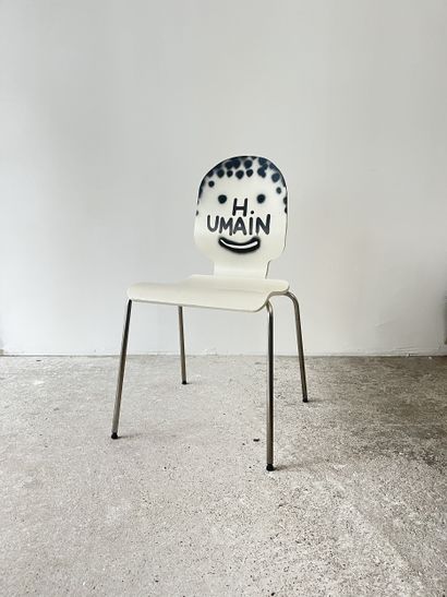 human - second-hand chair customized by cutting...