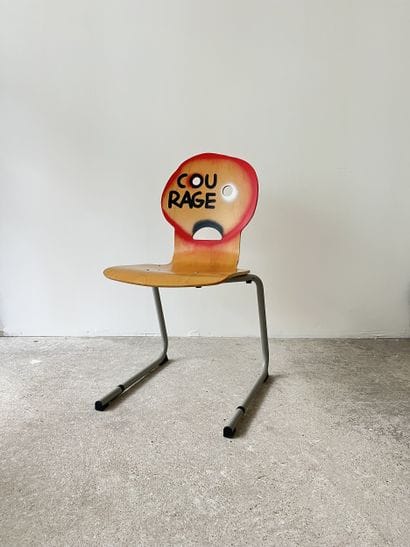 courage - second-hand chair customized by...