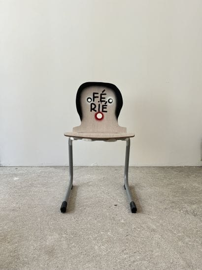 férié - second-hand chair customized by cutting...