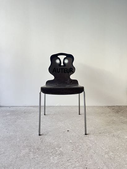 author- second-hand chair customized by cutting...
