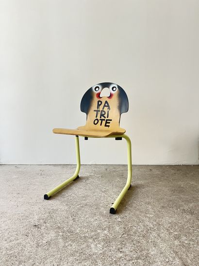 patriote - second-hand chair customized by...