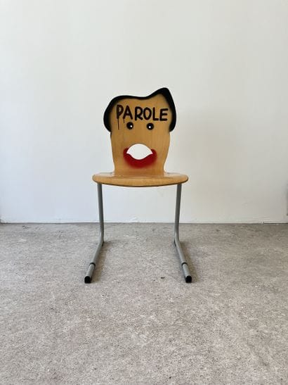 parole - second-hand chair customized by...