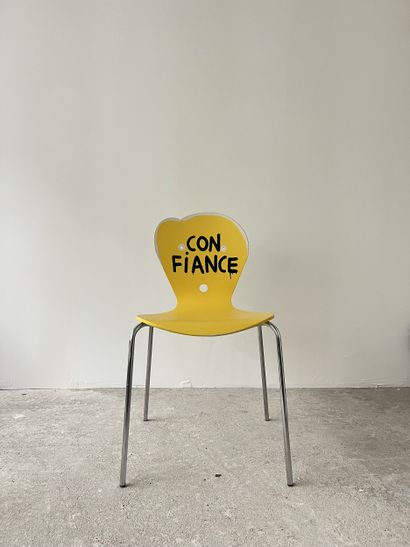 trust - second-hand chair customized by cutting...