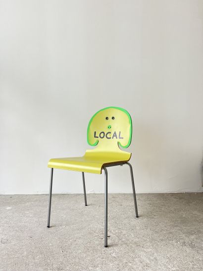 local - second-hand chair customized by cutting...