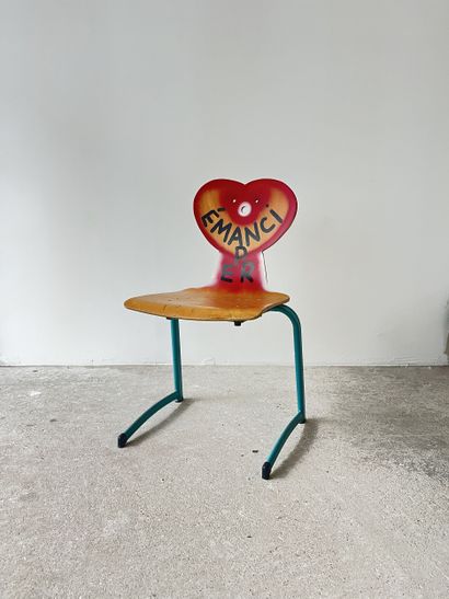 émanciper - second-hand chair customized...
