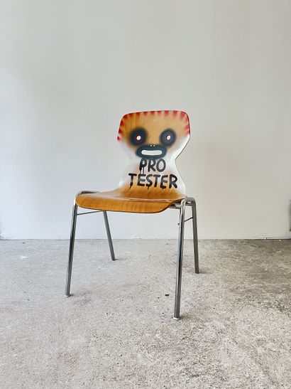 protester - second-hand chair customized...