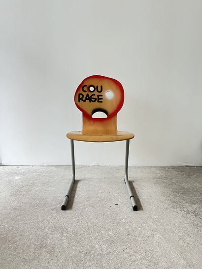 courage - second-hand chair customized by...