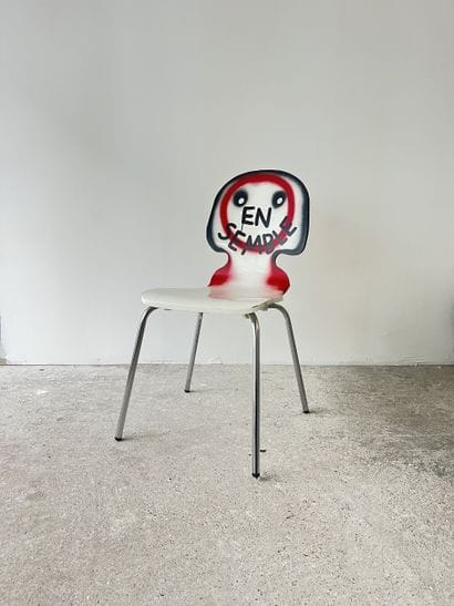 ensemble - second-hand chair customized by...