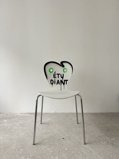 student - second-hand chair customized by...