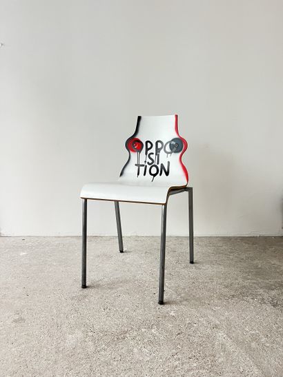abuse - second-hand chair customized by cutting...