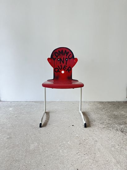 communicate - second-hand chair customized...