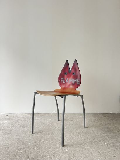 flamme - second-hand chair customized by...