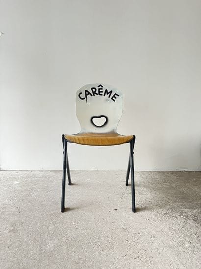carême - chaise d'occasion customisée par...