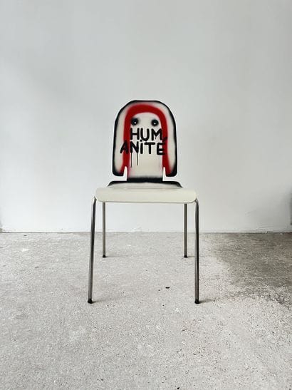 humanité - second-hand chair customized by...