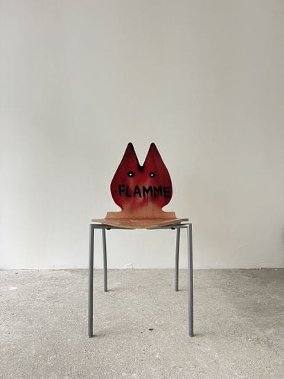 flamme - second-hand chair customized by...