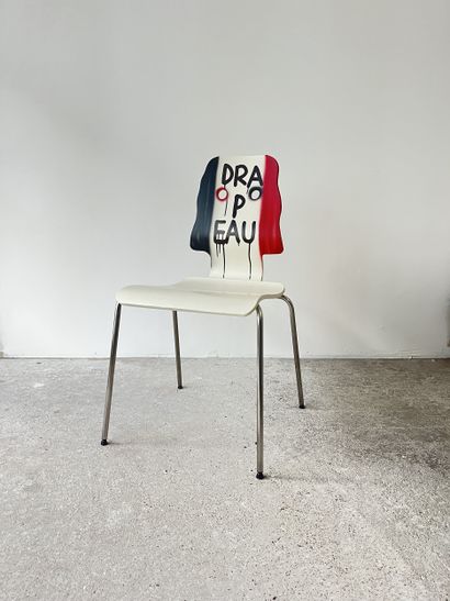 flag - second-hand chair customized by cutting...