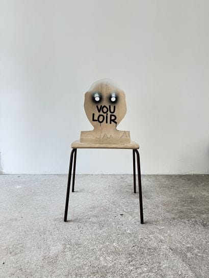 vouloir - chaise d'occasion customisée par...