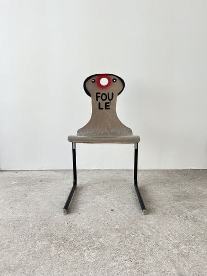 crowd - second-hand chair customized by cutting...