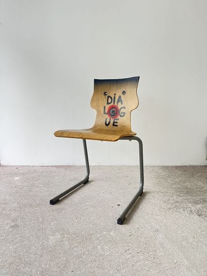 dialogue - second-hand chair customized by...