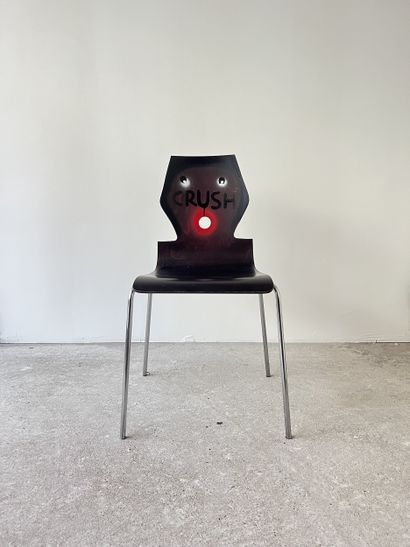 crush-second-hand chair customized by cutting...