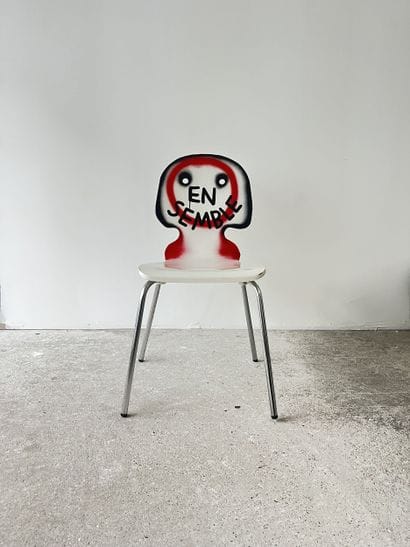 ensemble - second-hand chair customized by...