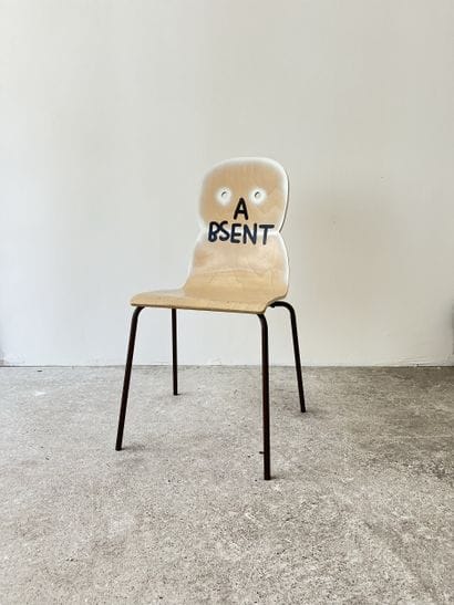 absent - second-hand chair customized by...