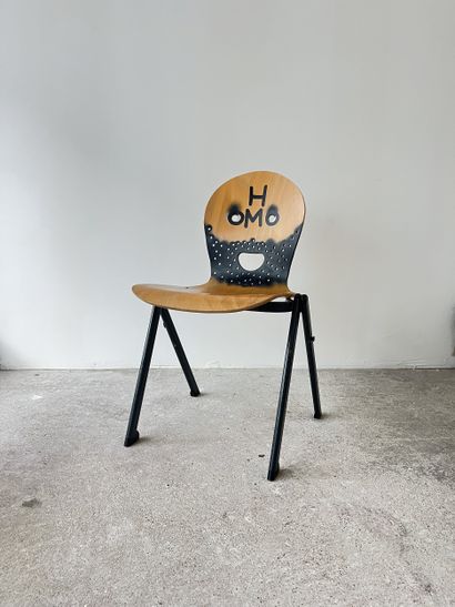 homo - second-hand chair customized by cutting...
