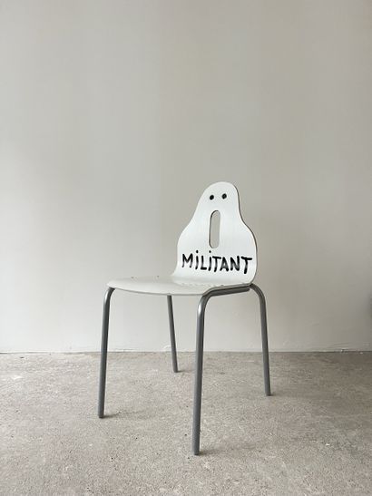 militant - second-hand chair customized by...