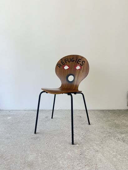 refugees - second-hand chair customized by...