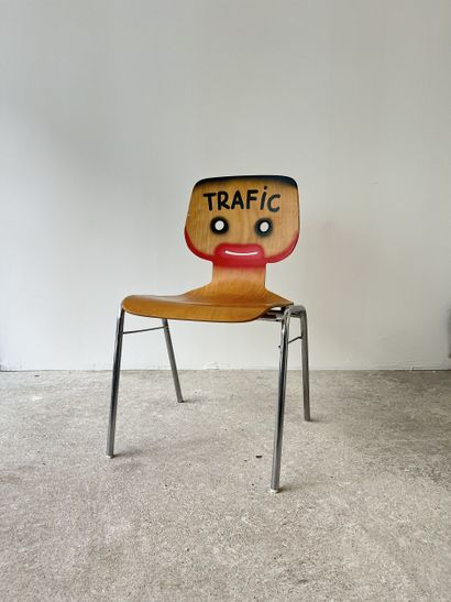 traffic - second-hand chair customized by...