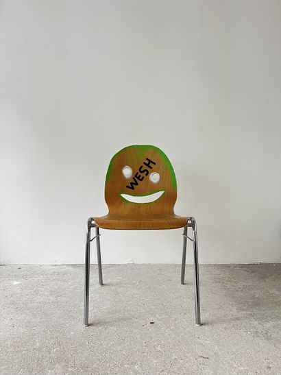 wesh - chaise d'occasion customisée par découpe...