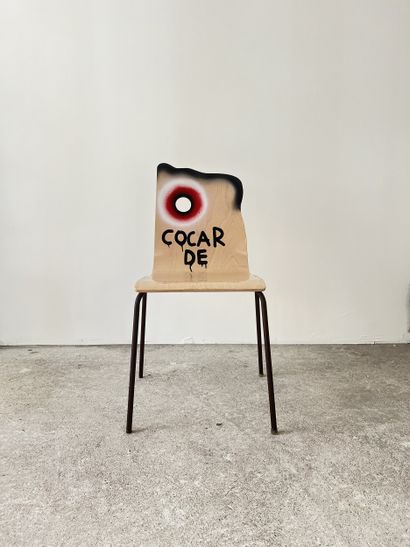 cocarde - second-hand chair customized by...