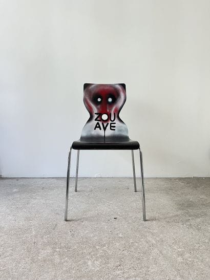 zouave - chaise d'occasion customisée par...